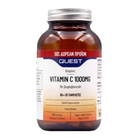QUEST Vitamin C 1000mg Timed Release - 60tabs + Δώρο 30tabs