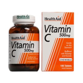 HEALTH AID Vitamin C 500mg Chewable - 100μασώμενα δισκία