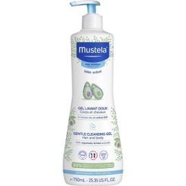 MUSTELA Gentle Cleansing Gel, Απαλό Αφροντούς για Σώμα & Μαλλιά - 750ml