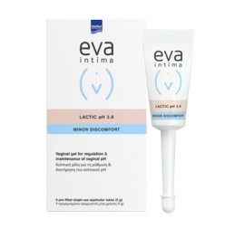 INTERMED Eva Intima Lactic Gel pH3.8, Κολπική Γέλη σε Εφαρμοστές Μιας Χρήσης - 9τμχ