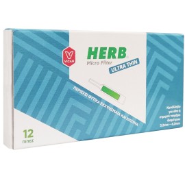 VICAN HERB Micro Filter Ultra Thin, Φίλτρα για Τσιγάρο - 12τεμ