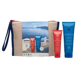 APIVITA Bee Sun Safe Hydra Fresh Sun Protection/ Κρέμα Προσώπου SPF50 -50ml & ΔΩΡΟ After Sun Δροσιστική & Καταπραϋντική Κρέμα-Gel -100ml & Νεσεσέρ -1σετ