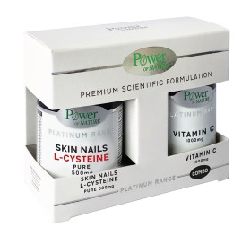POWER OF NATURE Skin Nails L-Cysteine 500mg - 30caps & ΔΩΡΟ Vitamin C 1000mg - 20tabs