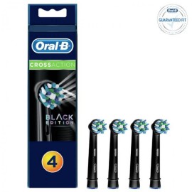 ORAL B Cross Action Black Edition, Ανταλλακτικές Κεφαλές Μαύρες - 4τεμ