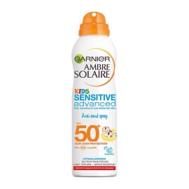 GARNIER Ambre Solaire Kids Sensitive Advanced Anti-Sand Mist SPF50+, Παιδικό Αντηλιακό Σπρέι για Eυαίσθητες Eπιδερμίδες - 200ml