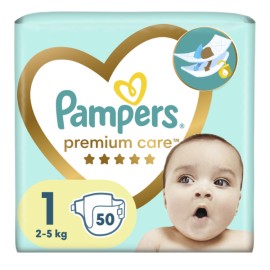PAMPERS Premium Care Νo 1 (2-5kg) - 50τεμ