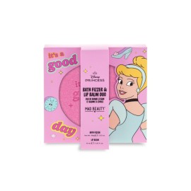 MAD BEAUTY Princess Bath Fizzer & Lip Balm Duo, Cinderella, Άλατα Μπάνιου 100gr & Περιποίηση Χειλιών - 10ml