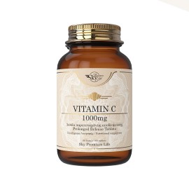 SKY PREMIUM LIFE Vitamin C 1000mg, Συμπλήρωμα Διατροφής με Βιταμίνη C Βραδείας Αποδέσμευσης - 60tabs