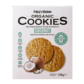 FREZYDERM Organic Cookies Coconut, Βιολογικά Μπισκότα με Καρύδα -135gr