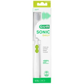 GUM Sonic Daily Electric Toothbrush, White Soft, 4100, Ηλεκτρική Οδοντόβουρτσα με Μπαταρία - 1τεμ