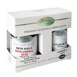 POWER OF NATURE Skin Nails Hyaluronic Acid Premium 150mg - 30caps & ΔΩΡΟ Vitamin C 1000mg - 20tabs