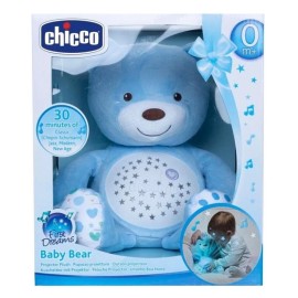 CHICCO First Dreams Baby Bear, Βρεφικό Αρκουδάκι με Προβολέα  Σιέλ Για 0+ -1τεμ