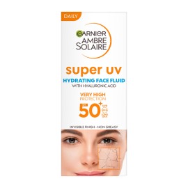 GARNIER Ambre Solaire Super UV Hydrating Face Fluid SPF50+, Ενυδατική Αντηλιακή Κρέμα Προσώπου - 40ml