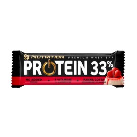 GO ON NUTRITION Premium Whey Bar Protein 33%, Panna Cotta Strawberry, Μπάρα Πρωτεΐνης με Γεύση Πανακοτα Φραουλα - 50gr