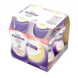 NUTRICIA Fortimel Forticare Sensations 2.4kcal/ml,Υπερπρωτεϊνικό & Υπερθερμιδικό Πόσιμο Θρεπτικό Σκεύασμα με Γεύση Μάνγκο και Ροδάκινο -4x125ml