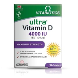 VITABIOTICS Ultra D3 4000IU (100μg) Maximum Strength - 96tabs