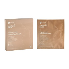 PANTHENOL EXTRA Happy Mom Belly Sheet Mask, Καταπραϋντική & Ενυδατική Μάσκα Κοιλιάς για Εγκύους - 4τεμ