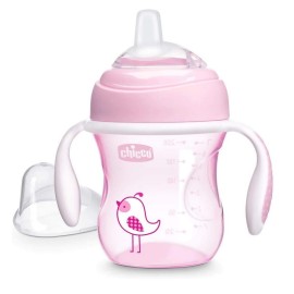 CHICCO Transition Cup 4m+ Εκπαιδευτικό Ποτηράκι Ρόζ - 200ml