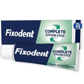 FIXODENT Complete Strong Hold, Extra Fresh, Στερεωτική Κρέμα για Τεχνητές Οδοντοστοιχίες - 47gr