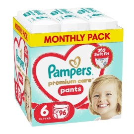 PAMPERS Premium Care Pants Monthly Pack No.6 (13kg-19kg), Βρεφικές Πάνες - Βρακάκι -96τεμ