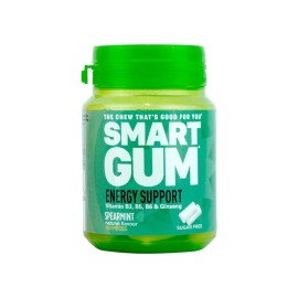 SMART GUM Energy Support, Τσίχλες Συμπλήρωμα Διατροφής με βιταμίνες B3, B5, B6 & Ginseng - 30τεμ