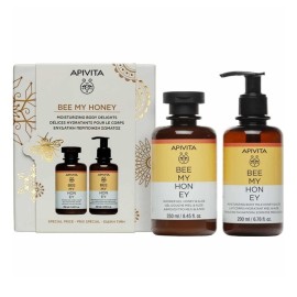 APIVITA Be My Honey Promo, Αφρόλουτρο Μέλι & Αλόη -250ml & Ενυδατικό Γαλάκτωμα Σώματος Μέλι & Αλόη -200ml, 1σετ