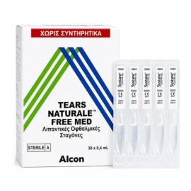 ALCON Tears Naturale Free Med, Λιπαντικές Οφθαλμικές Σταγόνες -30 φιαλίδια x 0.4ml