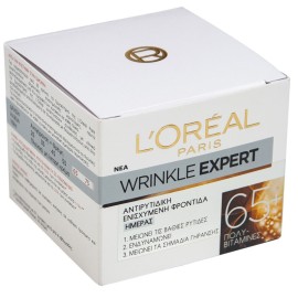 LOREAL PARIS Wrinkle Expert 65+, Ενισχυμένη Αντιρυτιδική Κρέμα με Πολυβιταμίνες- 50ml