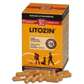 PHARMAZAC Litozin, Φυσικό Συμπλήρωμα Διατροφής απο Καρπούς Αγριοτριανταφυλλιάς - 90caps