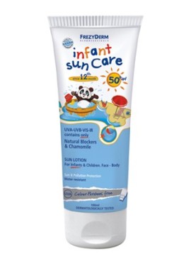 FREZYDERM Infant Sun Care SPF50, Αντηλιακό Γαλάκτωμα Προσώπου & Σώματος για Νήπια - 100ml