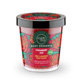 NATURA SIBERICA Organic Shop Body Desserts Strawberry Jam, Μαρμελάδα Φράουλα Απολεπιστικό Σώματος για Βαθύ Καθαρισμό - 450ml