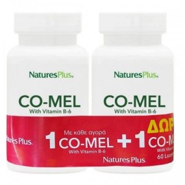 NATURES PLUS Co-Mel With Vitamin B6, Συμπλήρωμα Διατροφής για την Αντιμετώπιση του jet lag & Διαταραχών Ύπνου - 60tabs 1+1 ΔΩΡΟ
