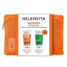 HELENVITA Promo Summer Essentials/ Sun Care Body Cream, Αντηλιακή Κρέμα Σώματος SPF50 -150ml & ΔΩΡΟ Aloe Vera, Καταπραϋντικό Gel για Ενυδάτωση & Ανάπλαση -150ml & Νεσεσέρ, 1σετ
