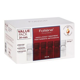 FOLTENE Men Hair & Scalp Treatment, Αγωγή Κατά της Ανδρικής Τριχόπτωσης, Value Pack - 24amp