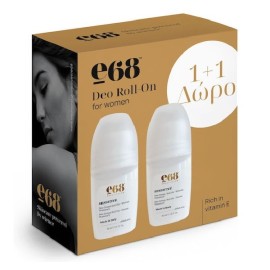 E68 Deo Roll-On For Women 48H, Γυναικείο Αποσμητικό -50ml/ 1 + 1 ΔΩΡΟ