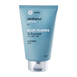 PANTHENOL EXTRA Blue Flames 3in1 Cleanser, Ανδρικό Αφρόλουτρο & Σαμπουάν - 200ml