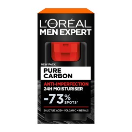 LOREAL PARIS Men Expert Pure Carbon Anti Imperfection 24h Moisturiser, Ενυδατική Κρέμα Προσώπου - 50ml