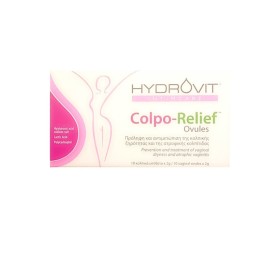 HYDROVIT Intimcare Colpo- Relief Ovules, Κολπικά Υπόθετα για Πρόληψη & Αντιμετώπιση της Κολπικής Ξηρότητας - 10τεμ