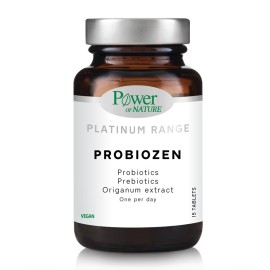 POWER OF NATURE Probiozen, Συνδυασμός Προβιοτικών & Πρεβιοτικών - 15tabs