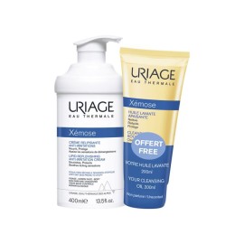 URIAGE Xemose Lipid Replenishing Cream - 400ml & ΔΩΡΟ Cleansing Soothing Oil - 200ml