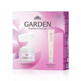 GARDEN Total Eyes & Face Duo Set No7, Anti-Wrinkle Cream, Αντιρυτιδική Κρέμα με Υαλουρονικό Οξύ- 50ml & Anti-Wrinkle Eye Cream, Κρέμα Ματιών με Πεπτίδιο & Μεταλλικό Απλικατέρ - 20ml