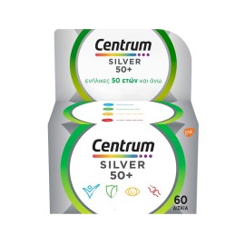 CENTRUM Silver 50+, Πολυβιταμίνη για Ενήλικες 50 Ετών και Άνω - 60tabs