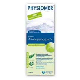 PHYSIOMER Hypertonic Eucalyptus, Υπέρτονο Ρινικό Αποσυμφορητικό - 135ml