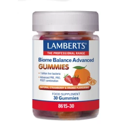 LAMBERTS Biome Balance Advanced Gummies, Ζελεδάκια με Μοναδικό Τριβιοτικό Συνδυασμό (προ-, πρε- & μεταβιοτικό) -30τεμ