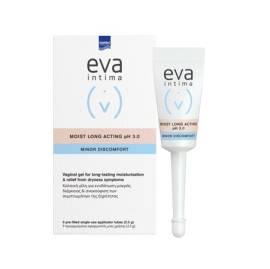 INTERMED Eva Intima Moist Long Acting pH3.0, Ενυδατική Κολπική Γέλη σε Εφαρμοστές Μιας Χρήσης - 9τμχ