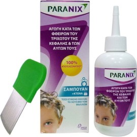 PARANIX Shampoo, Σαμπουάν Αγωγή Κατά των Φθειρών του Τριχωτού της Κεφαλής & των Αυγών τους + Κτένα - 200ml