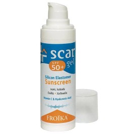FROIKA Scar Gel SPF50+ Silicon Elastomer, Τζελ Σιλικόνης με Υαλουρονικό Οξύ κατά των Ουλών με Αντηλιακή Προστασία -30ml