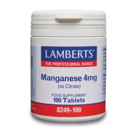 LAMBERTS Manganese 4mg as Citrate- Κιτρικό Μαγγάνιο - 100tabs