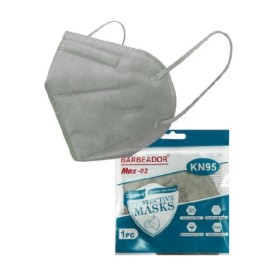 MAX BARBEADOR Max-02 3D Care Μάσκα Προστασίας KN95 Γκρι, Κουτί - 20τεμ
