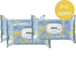 KLORANE Bebe Gentle Cleansing Wipes - 3 x 70τεμ 2+1 Δώρο